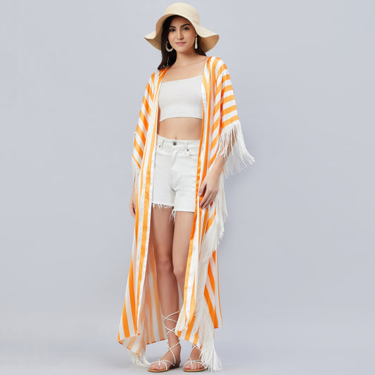Orange Full Length Cover-Up