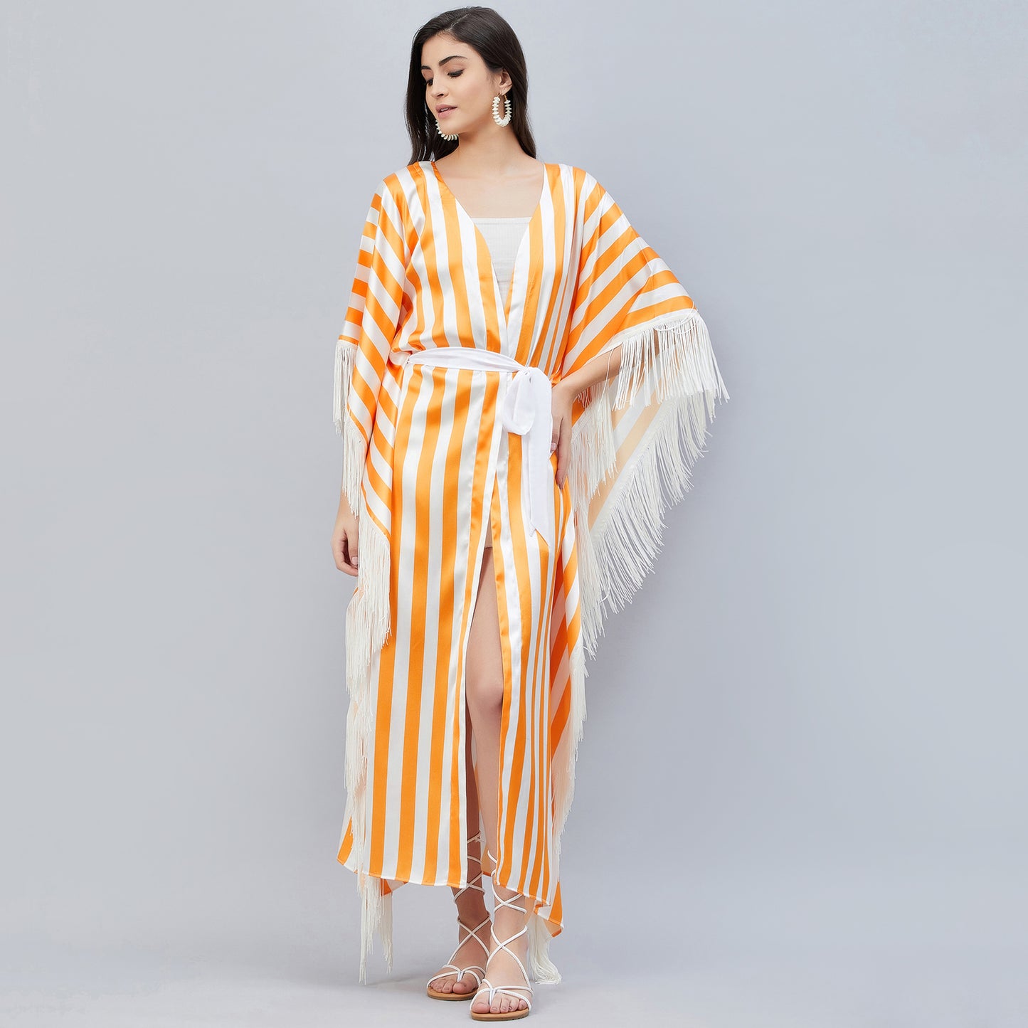 Orange Full Length Cover-Up