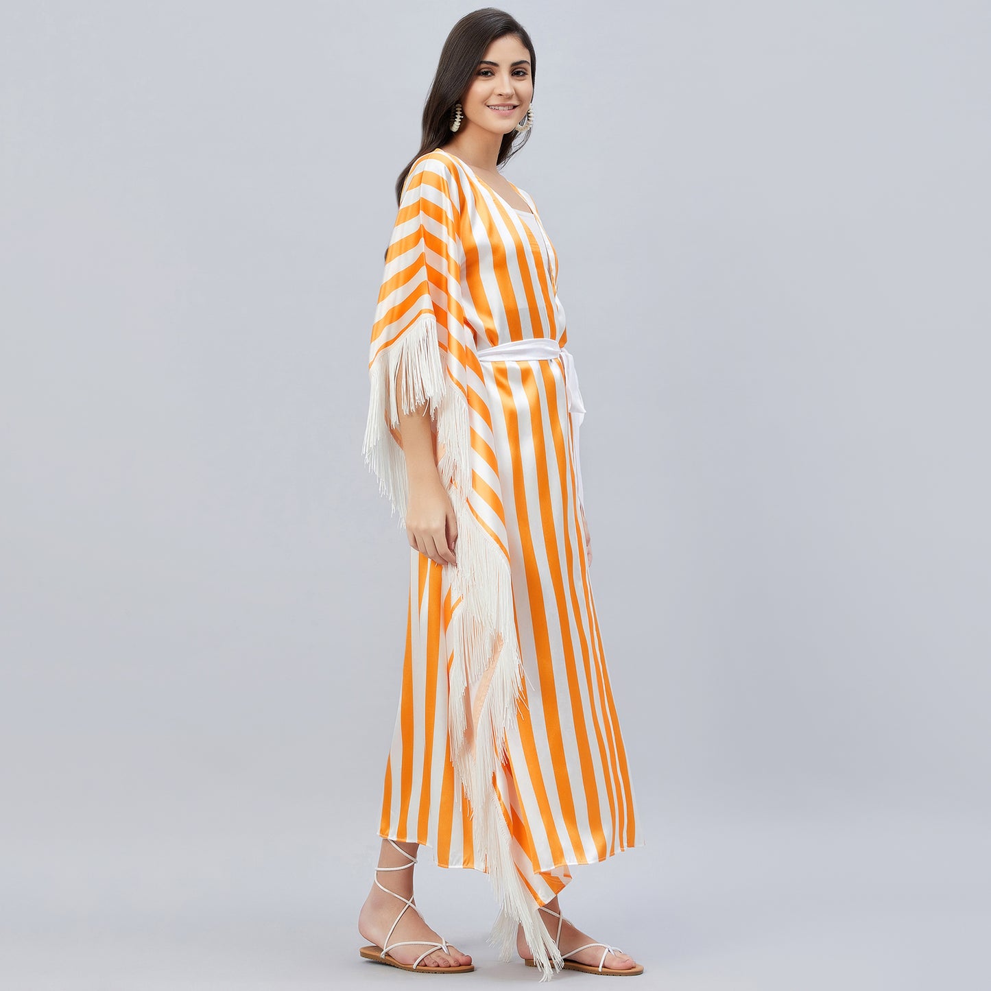 Orange Full Length Cover-Up