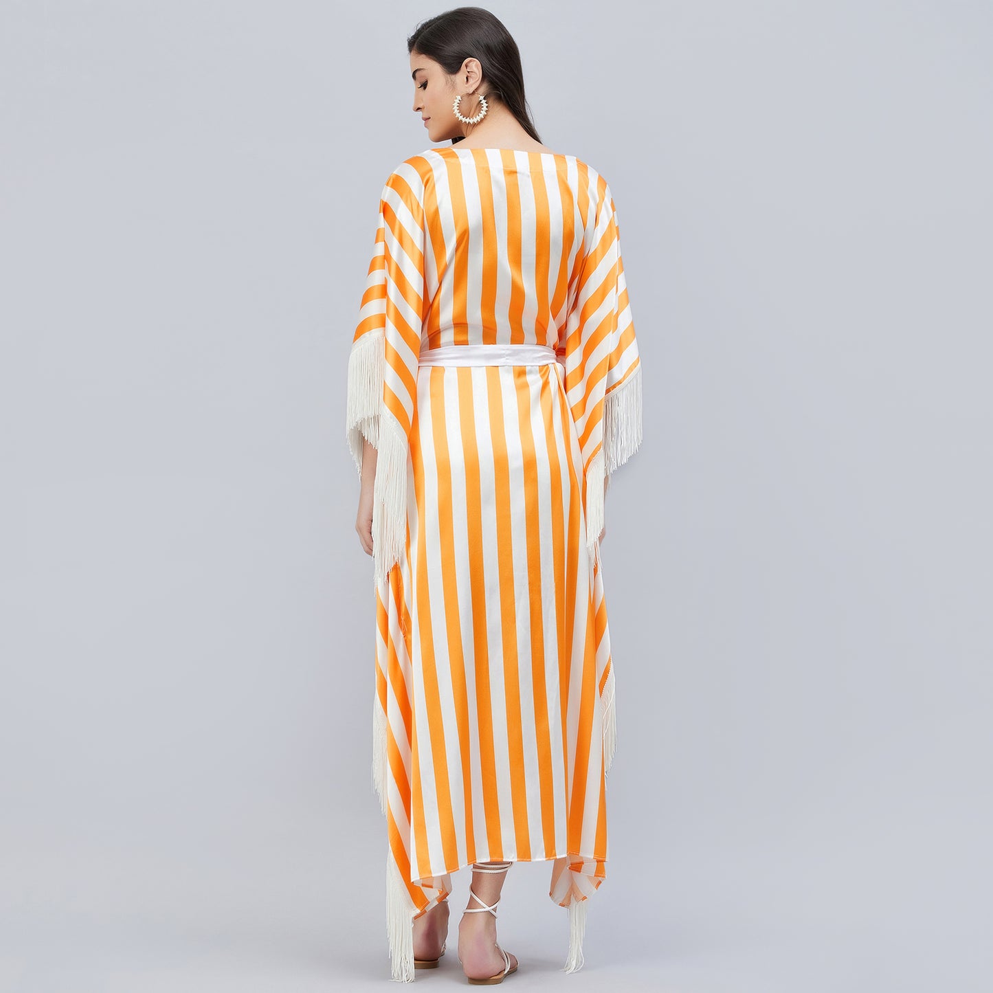 Orange Full Length Cover-Up