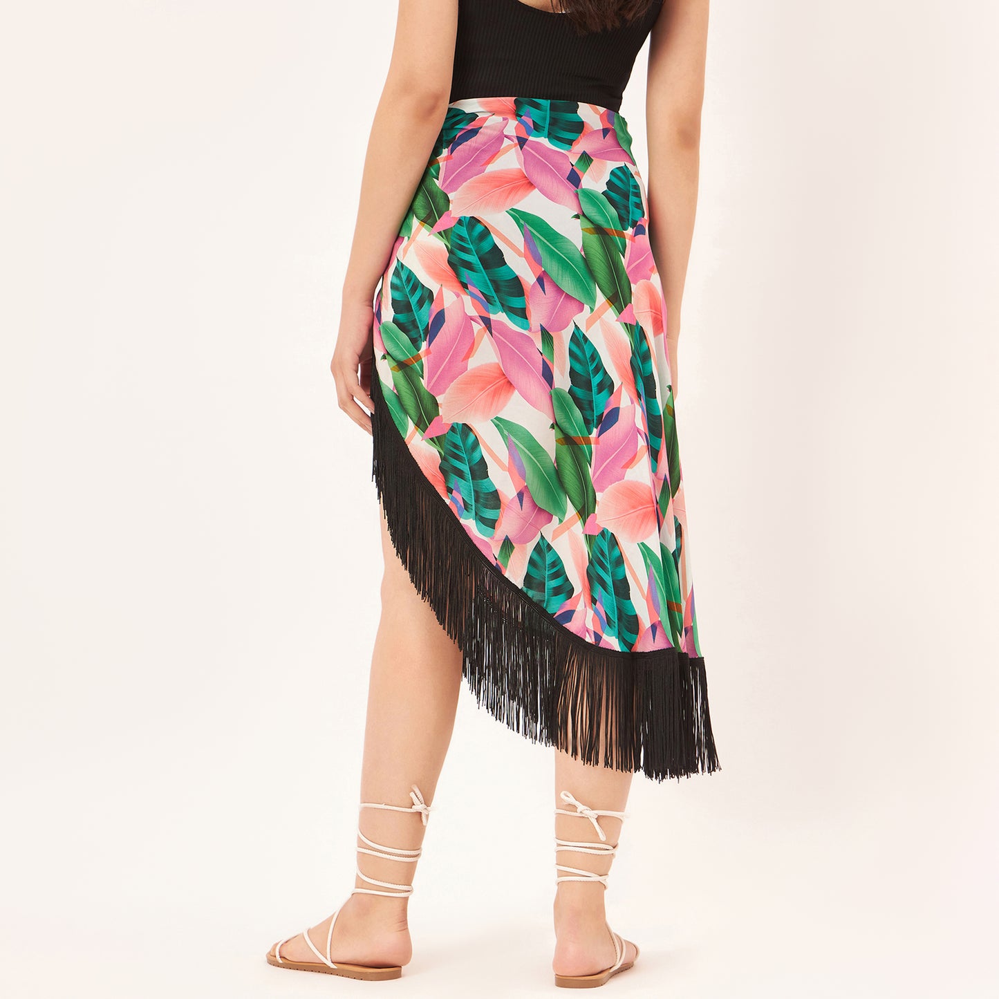 Pink and White Short Sarong
