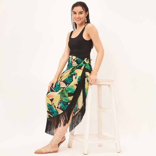 Yellow and Green Midi Sarong