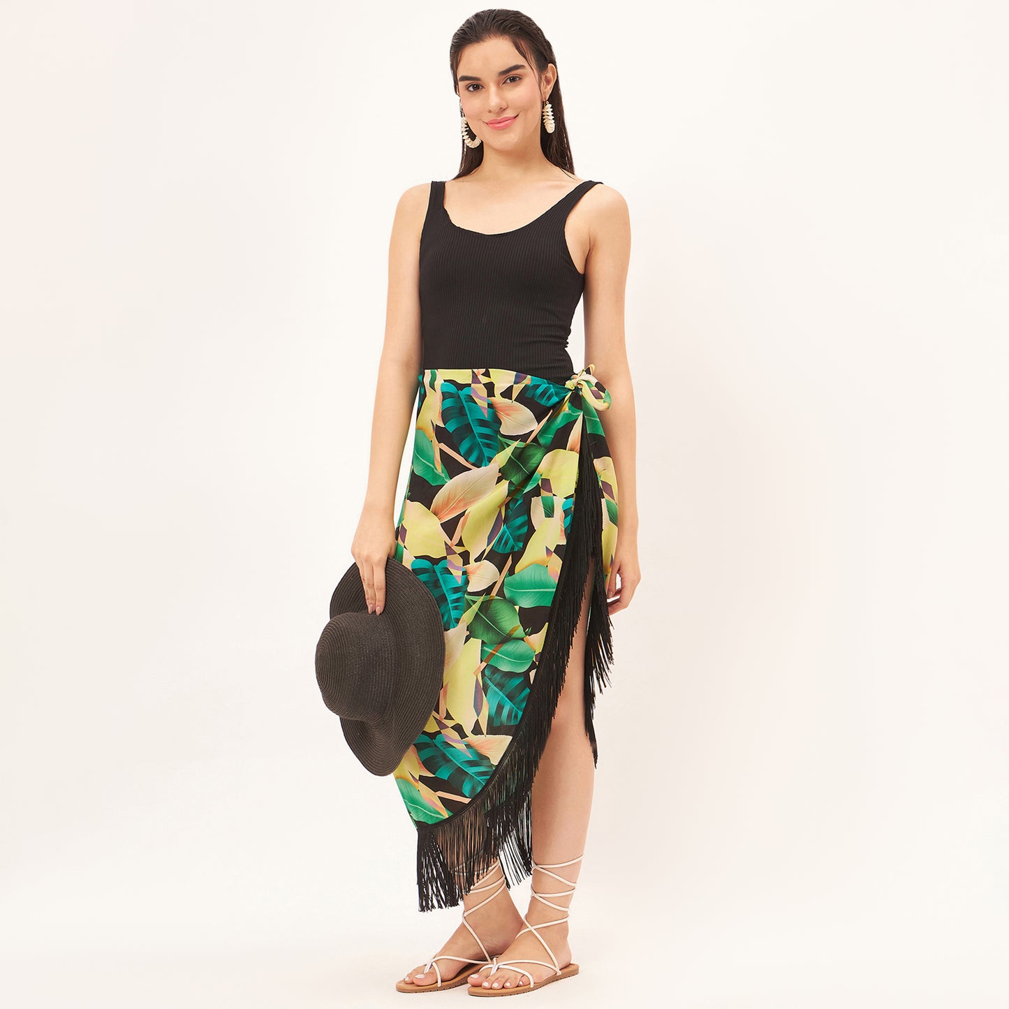 Yellow and Green Midi Sarong
