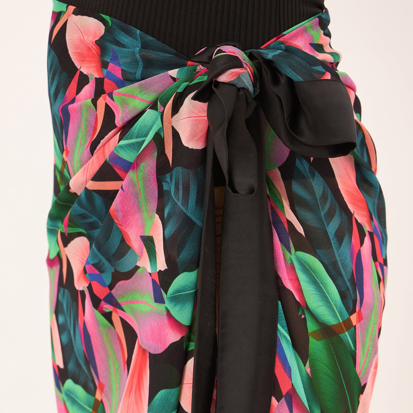 Black and Pink Long Sarong