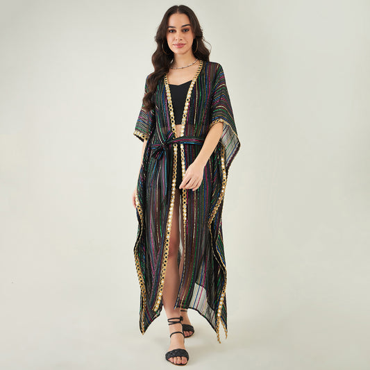 Black Lurex Cover-Up