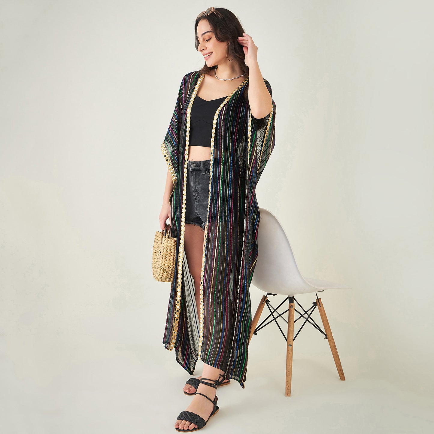 Black Lurex Cover-Up