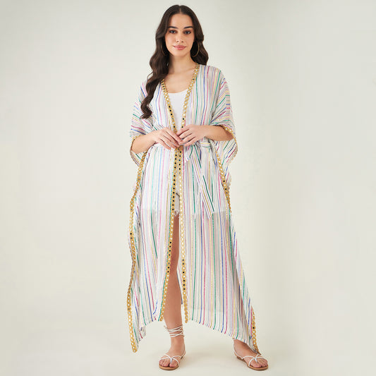 White Lurex Cover-Up