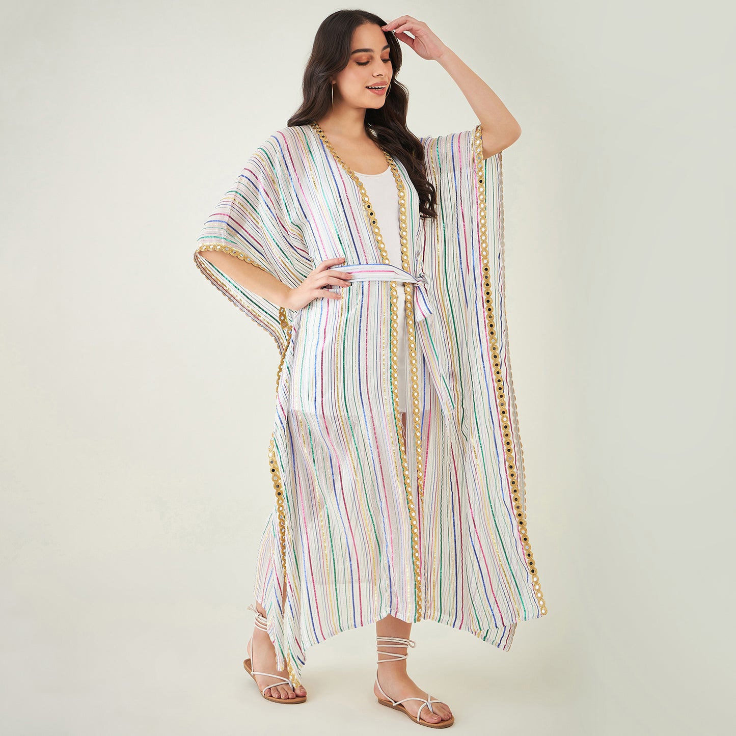 White Lurex Cover-Up