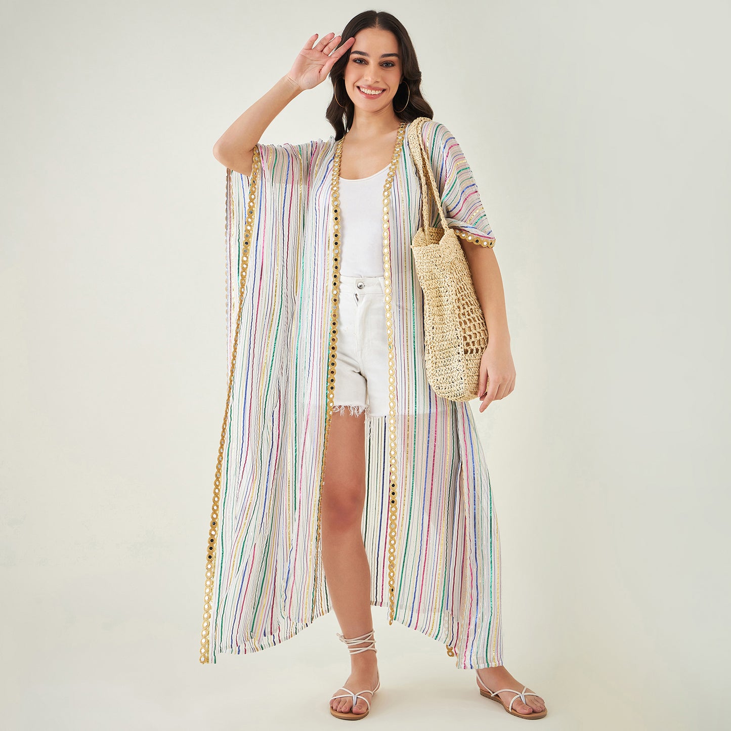 White Lurex Cover-Up
