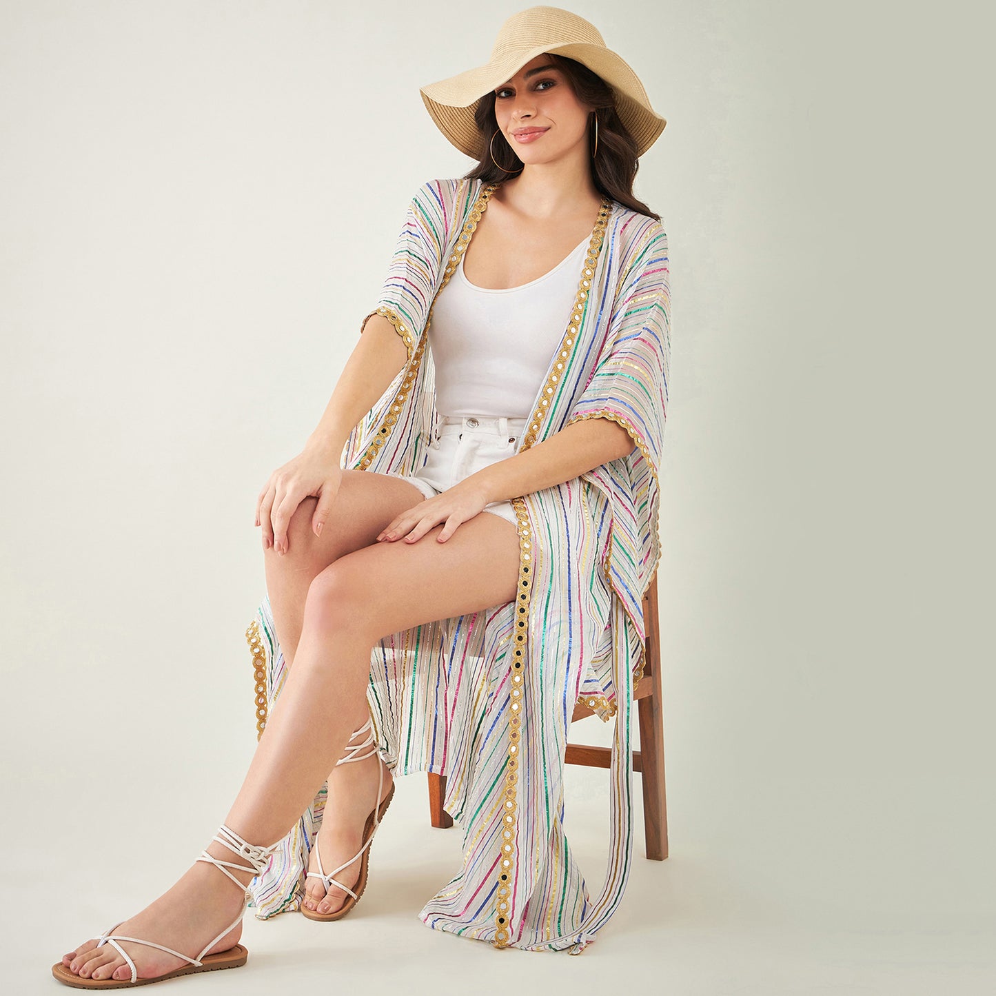 White Lurex Cover-Up