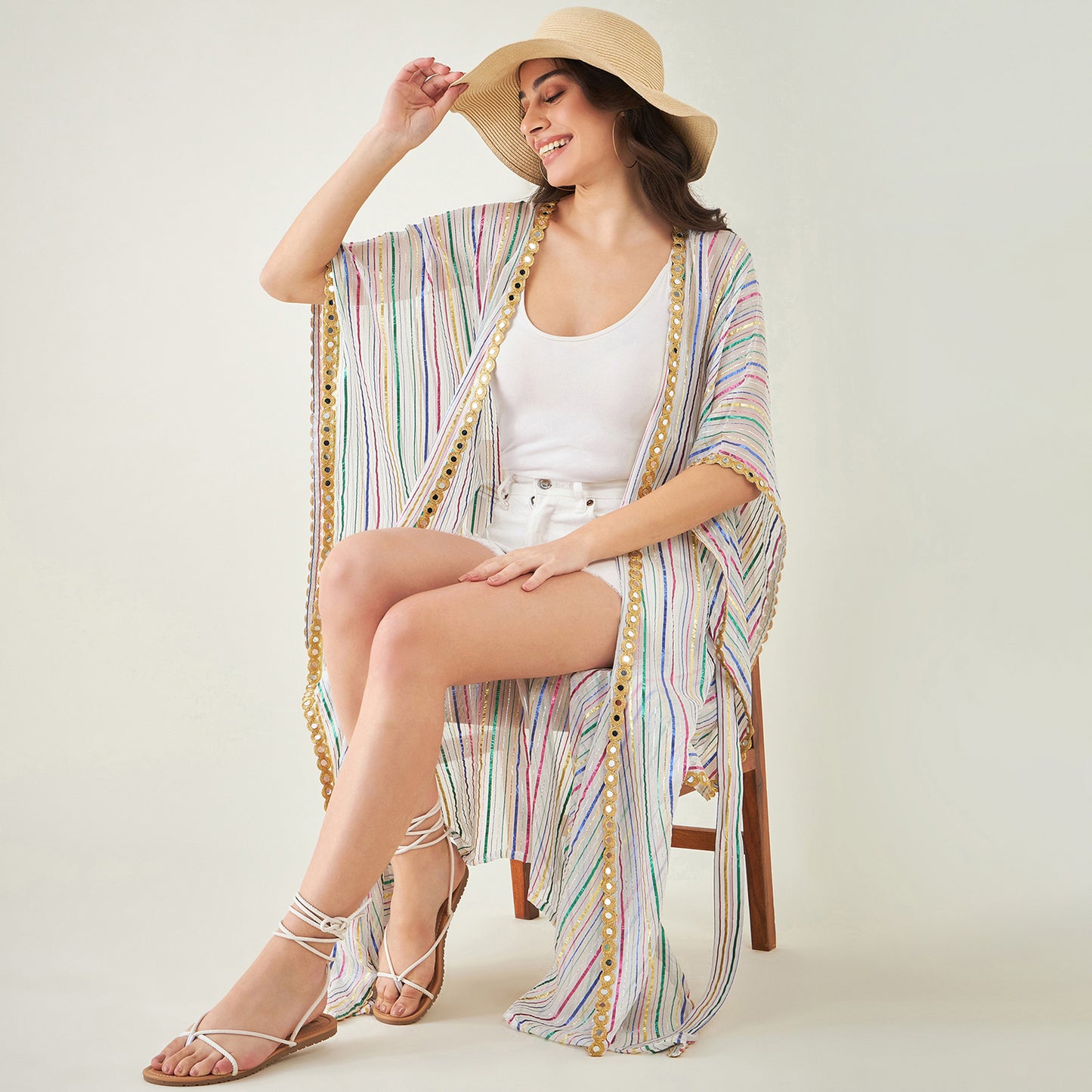 White Lurex Cover-Up
