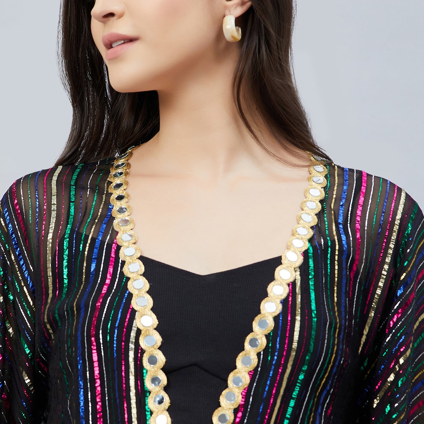 Black Lurex Short Cover-Up