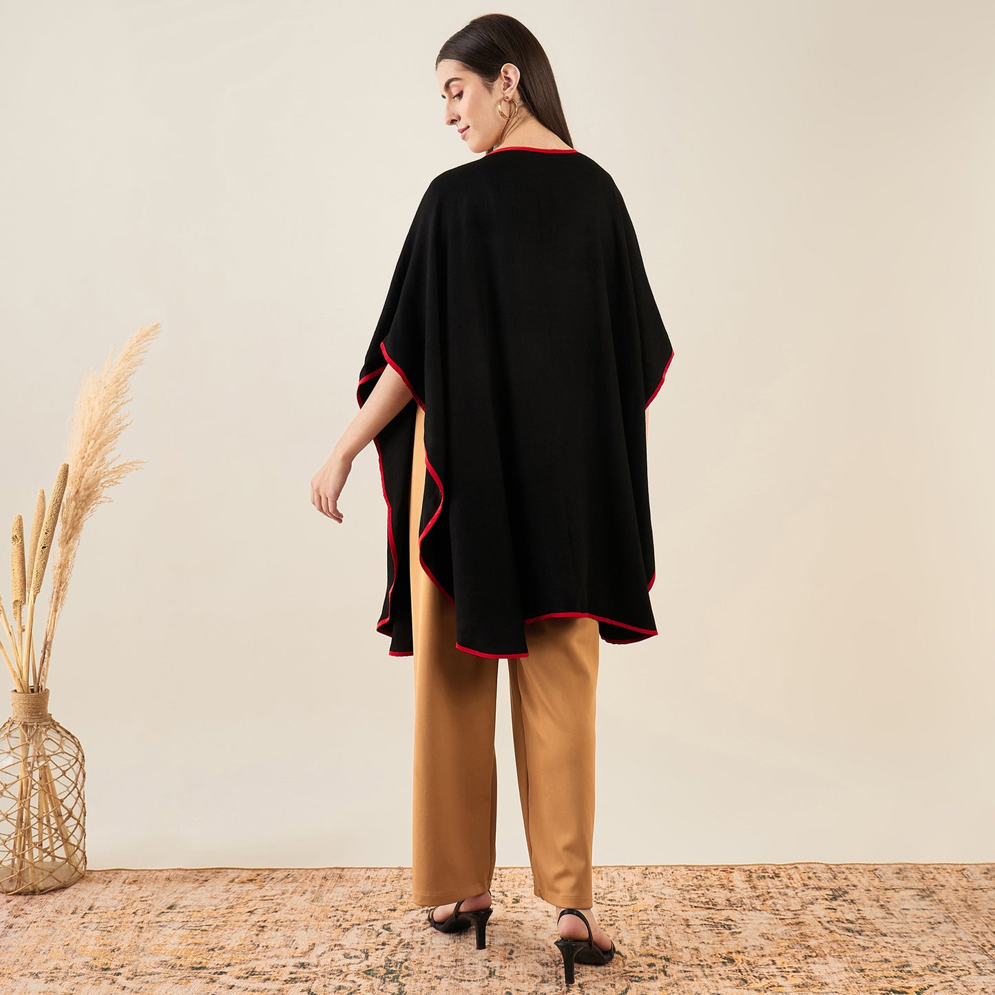 Black Cashmere Cape