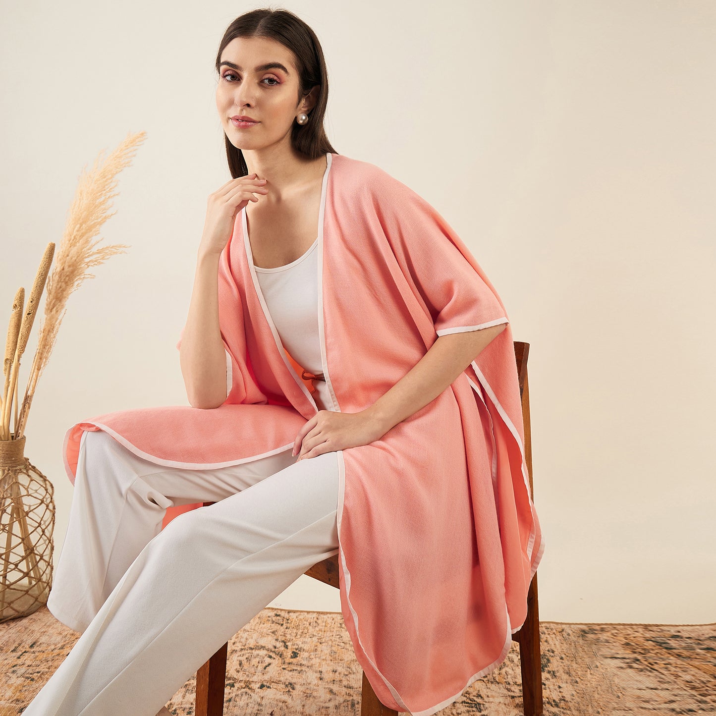 Peach Cashmere Cape