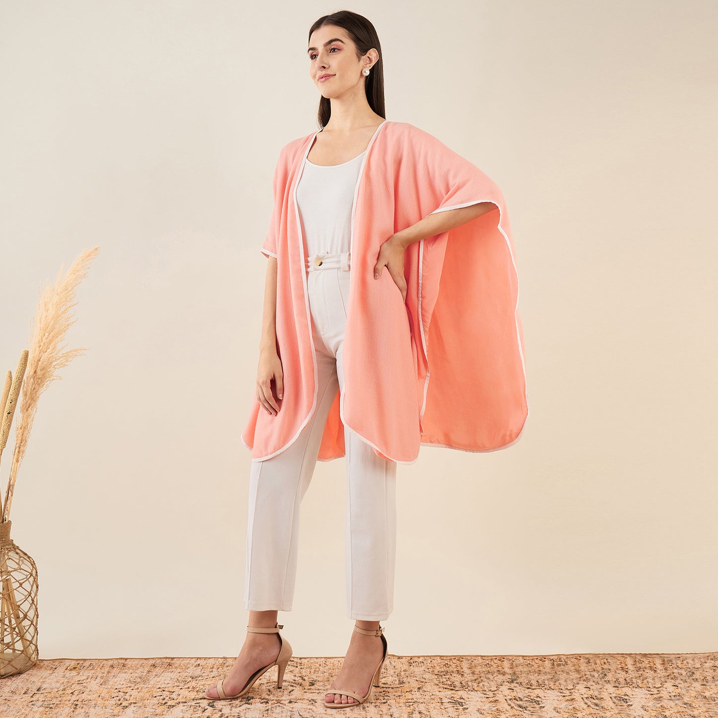 Peach Cashmere Cape