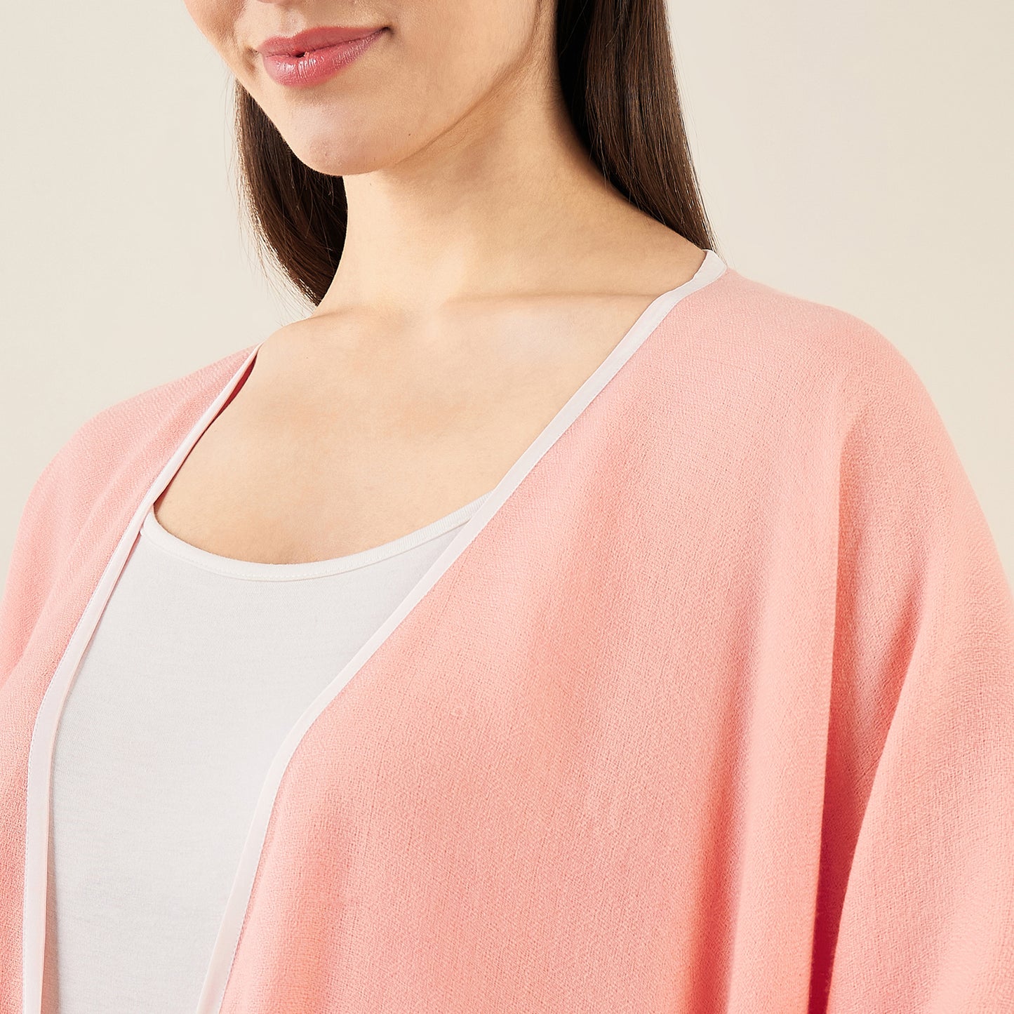 Peach Cashmere Cape