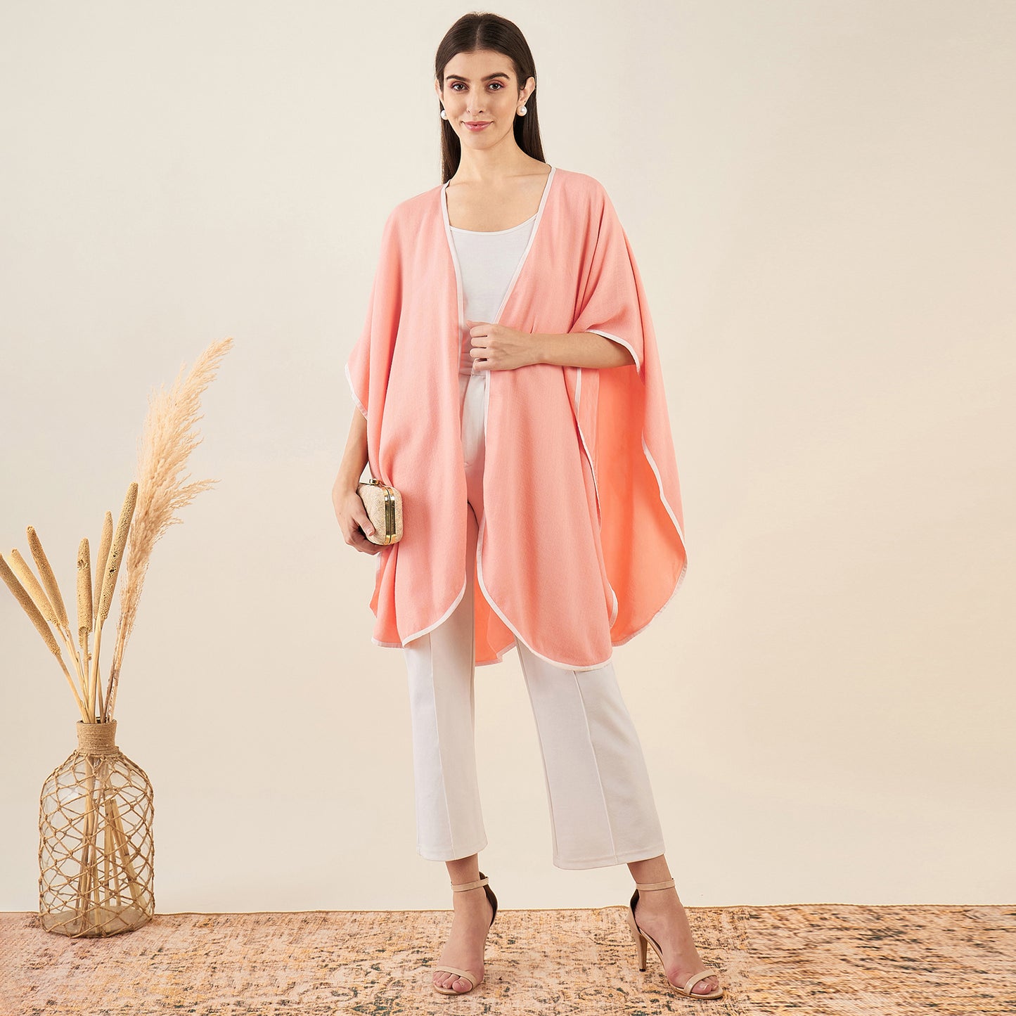 Peach Cashmere Cape