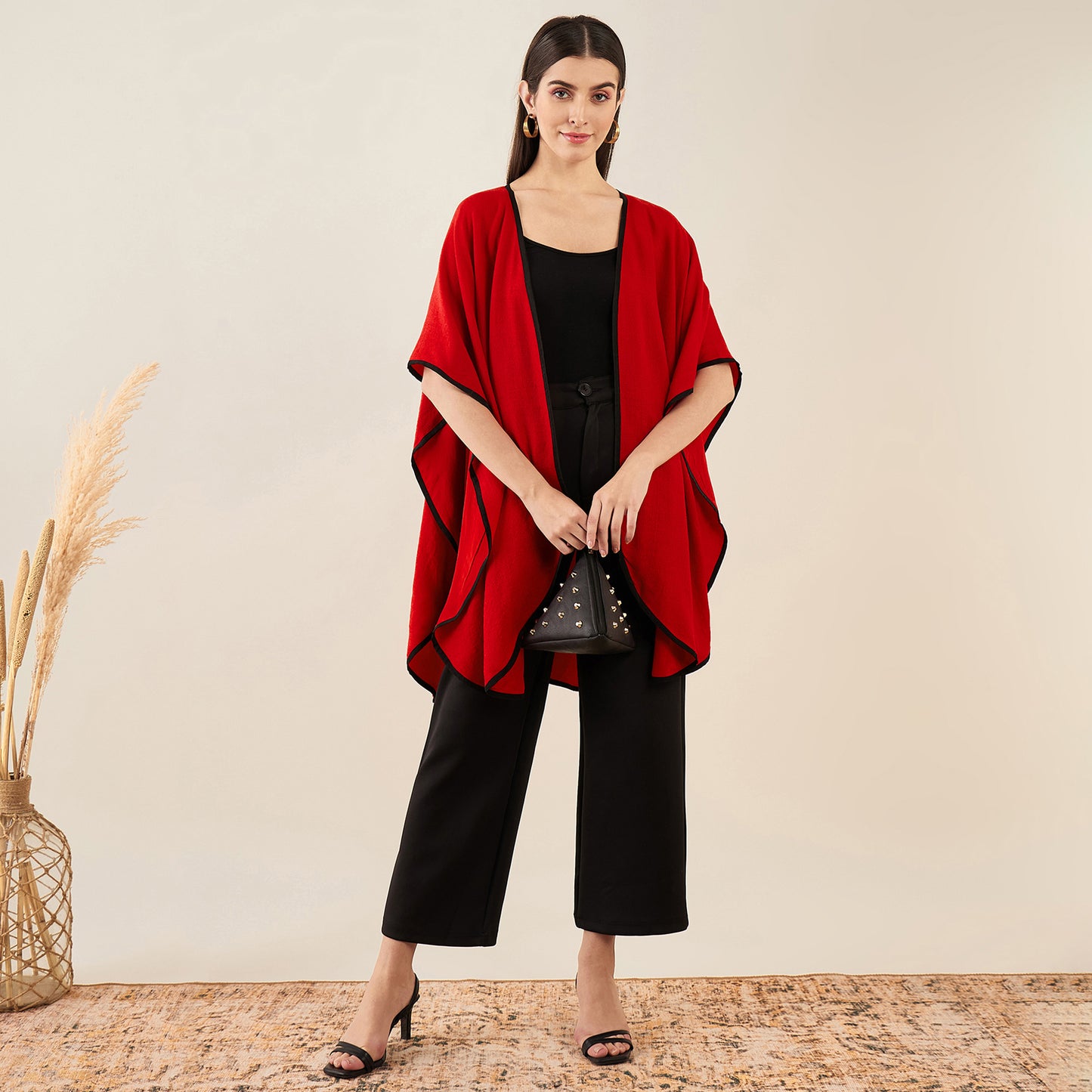 Red Cashmere Cape