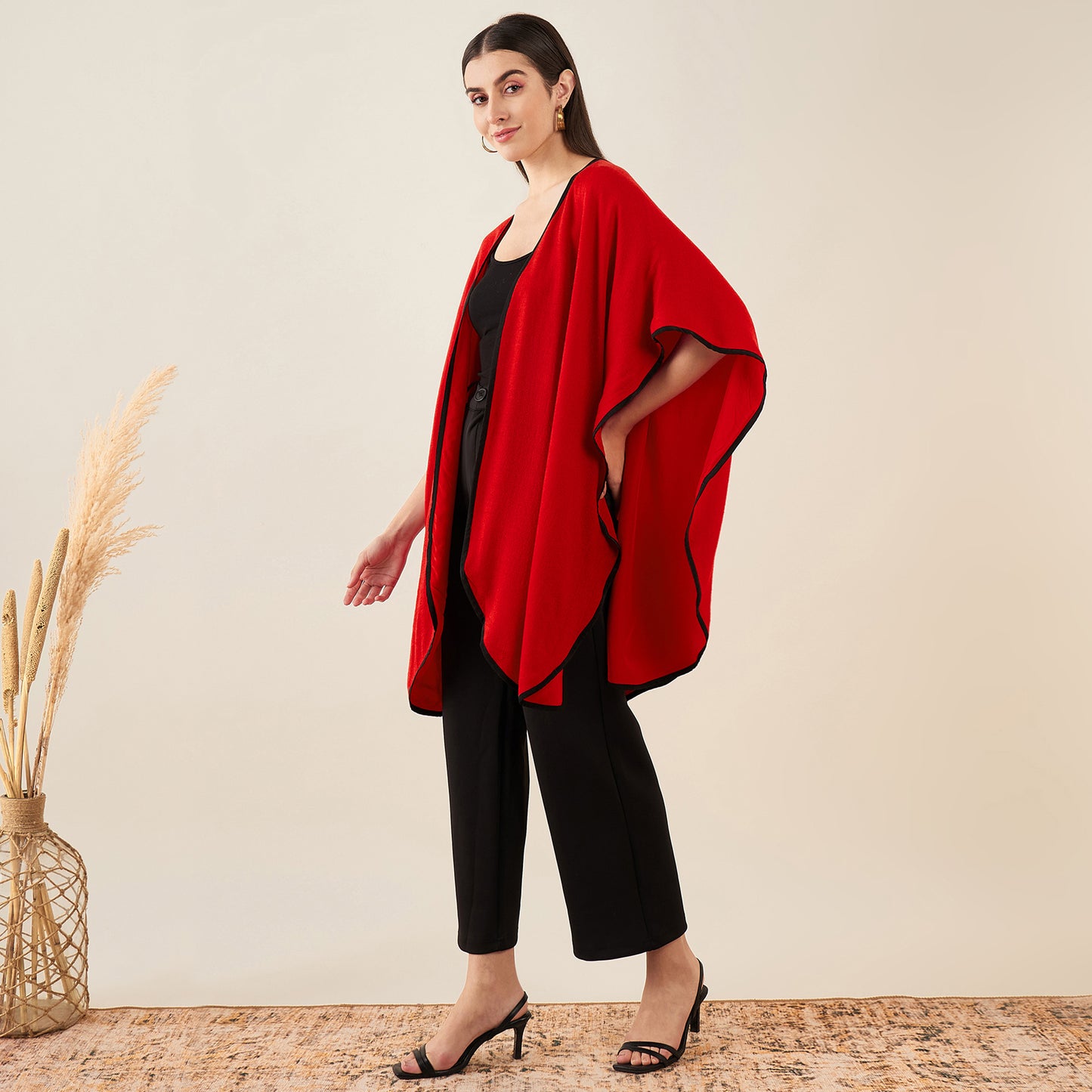 Red Cashmere Cape