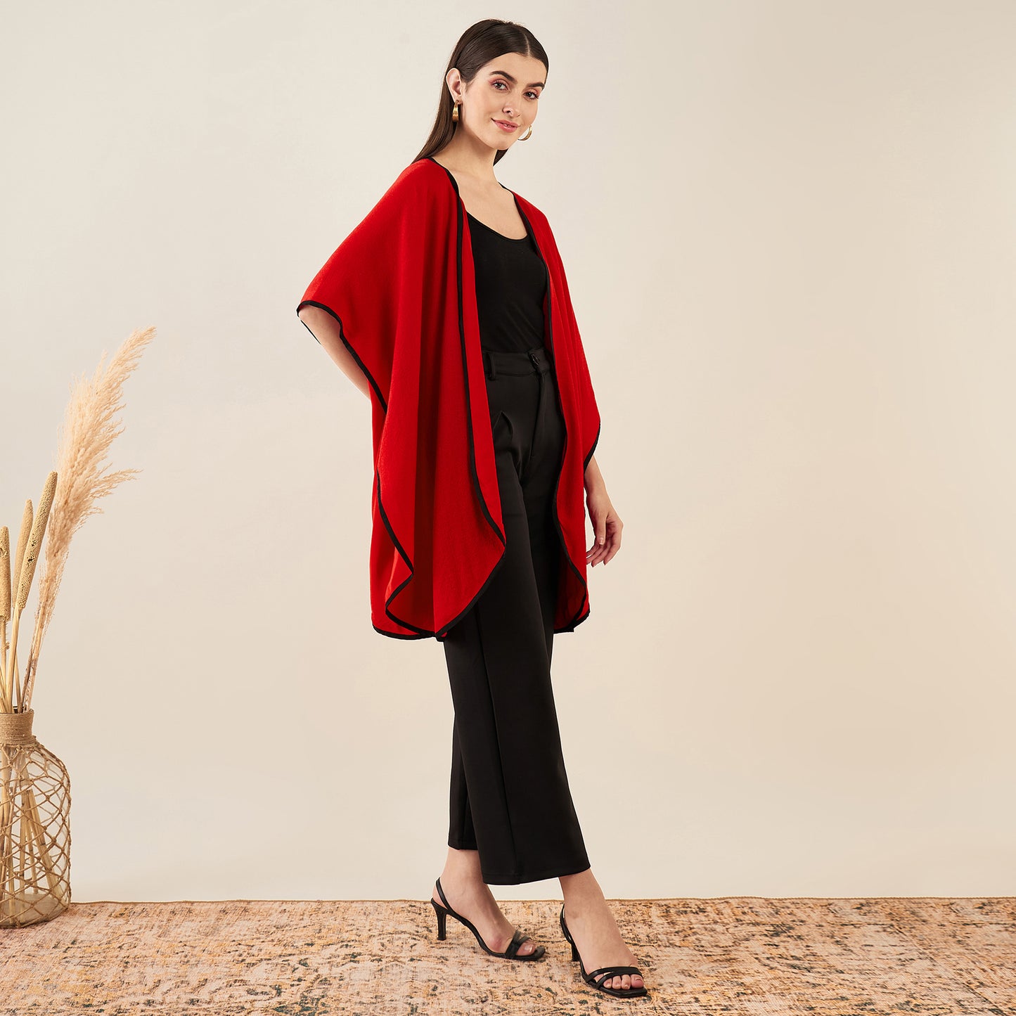 Red Cashmere Cape