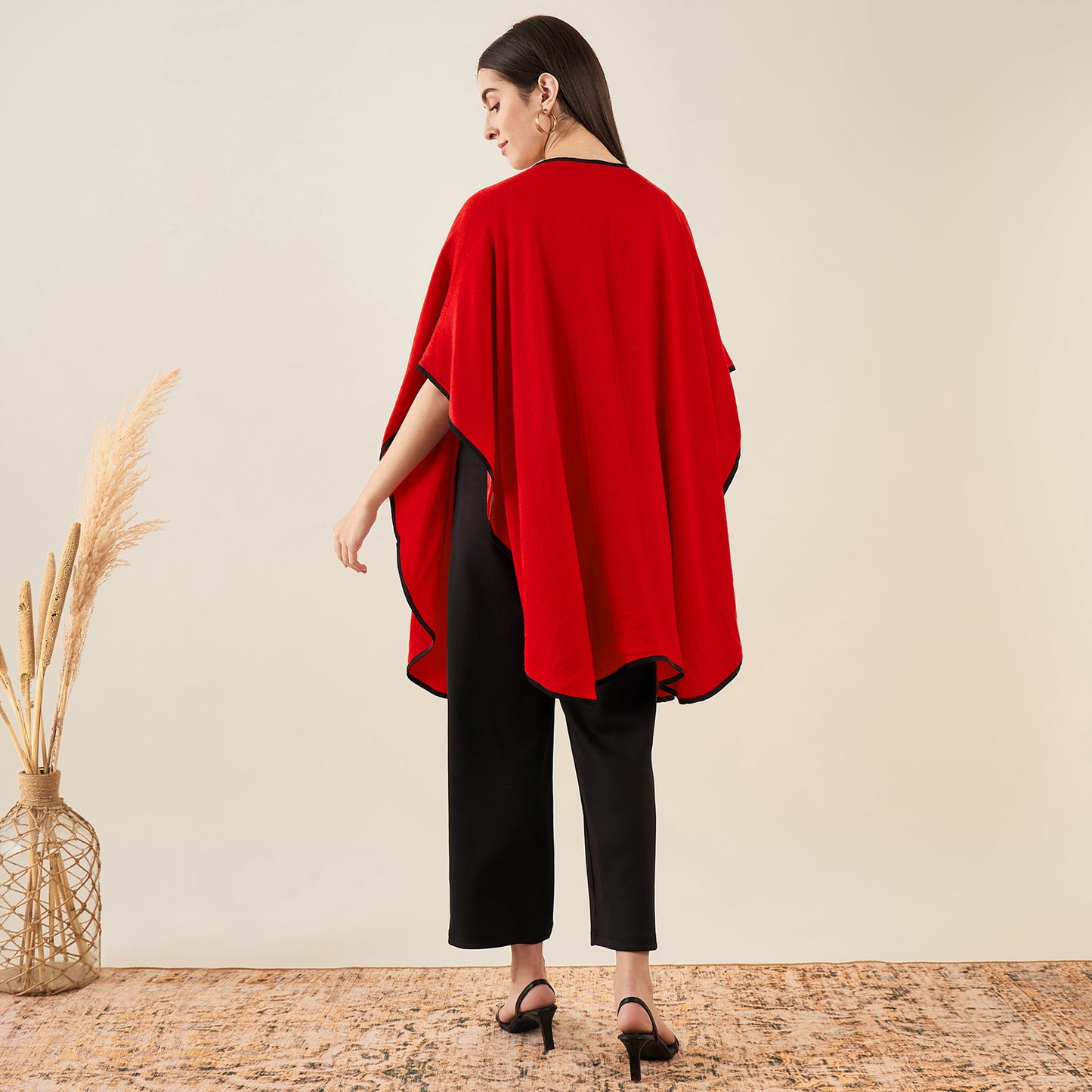 Red Cashmere Cape