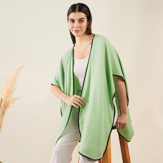 Tea Green Cashmere Cape