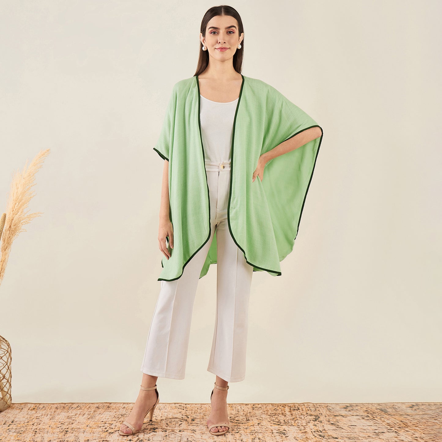Tea Green Cashmere Cape