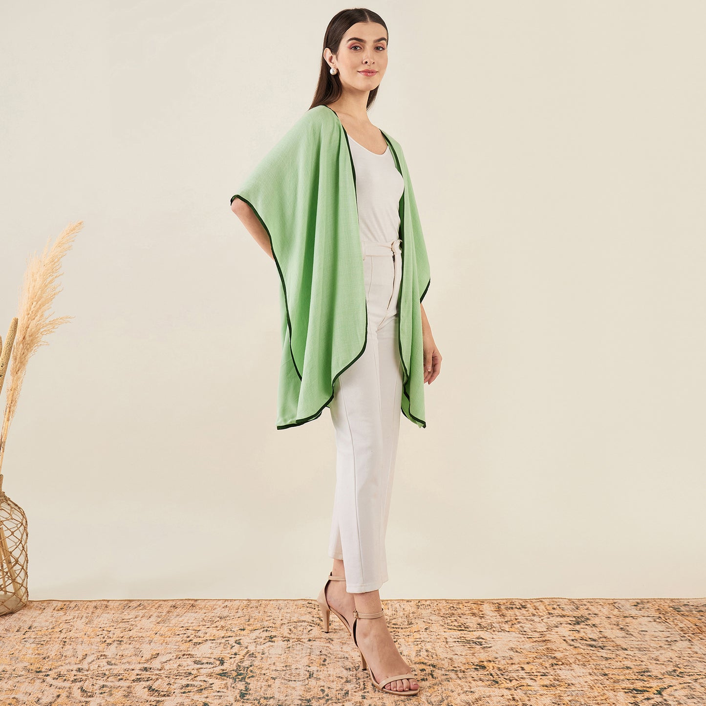 Tea Green Cashmere Cape