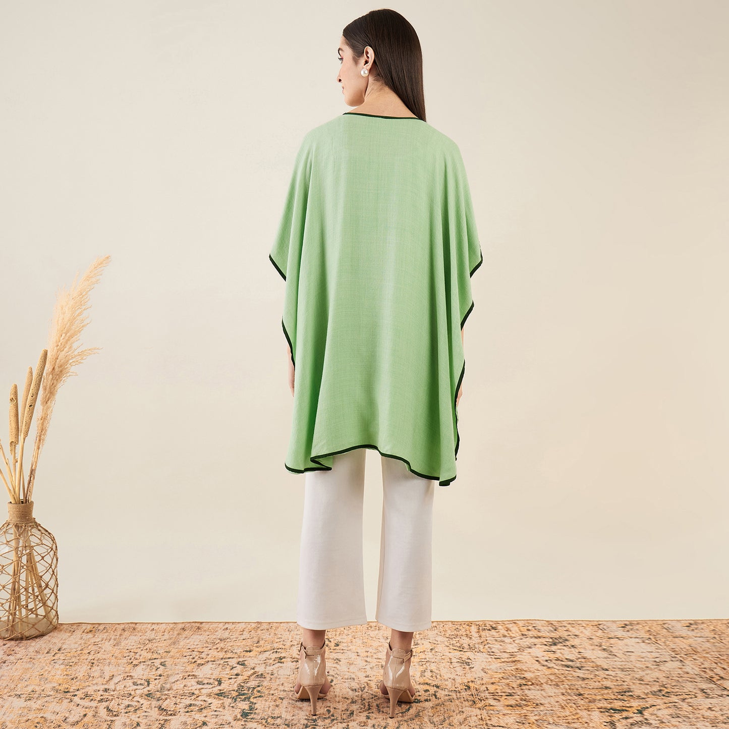 Tea Green Cashmere Cape