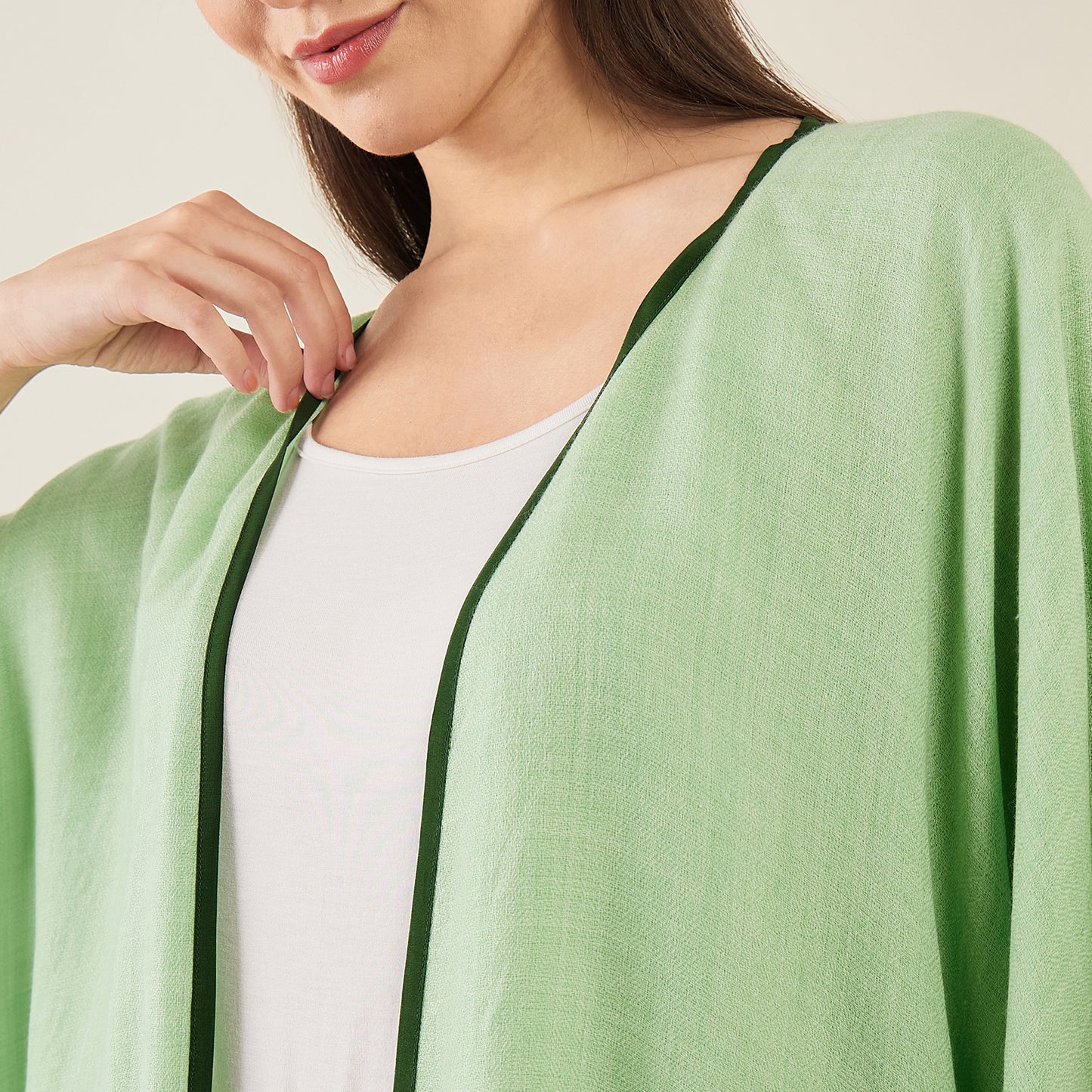 Tea Green Cashmere Cape