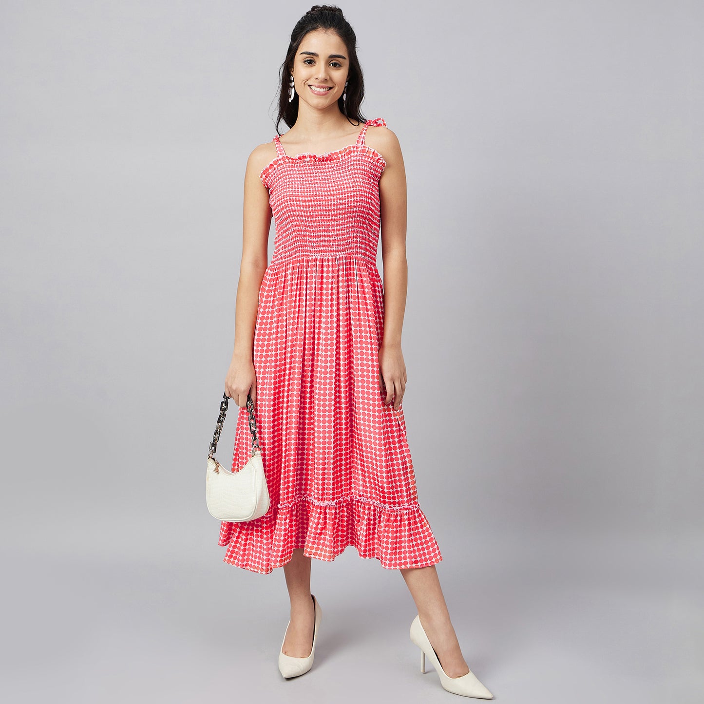 Red Smocked Sundress