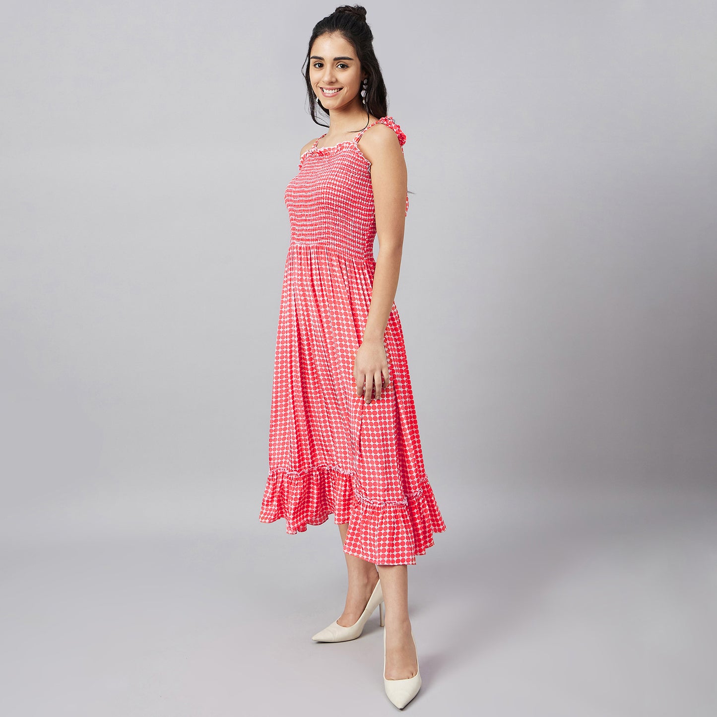 Red Smocked Sundress