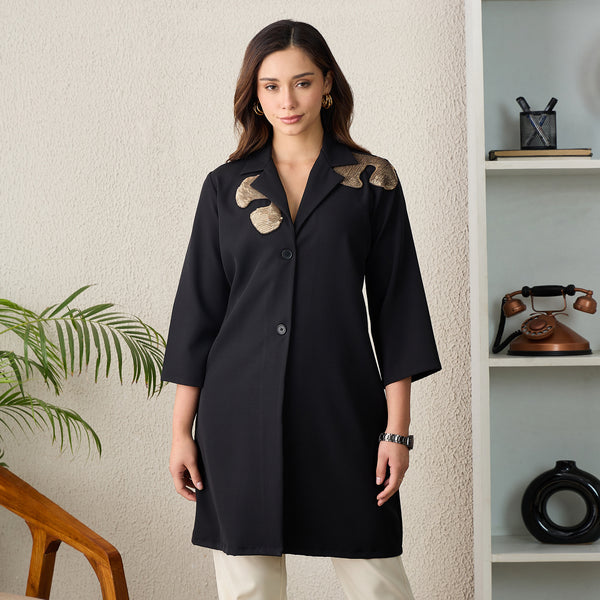 Black Dress for Women – Embroidered | First Resort by Ramola Bachchan