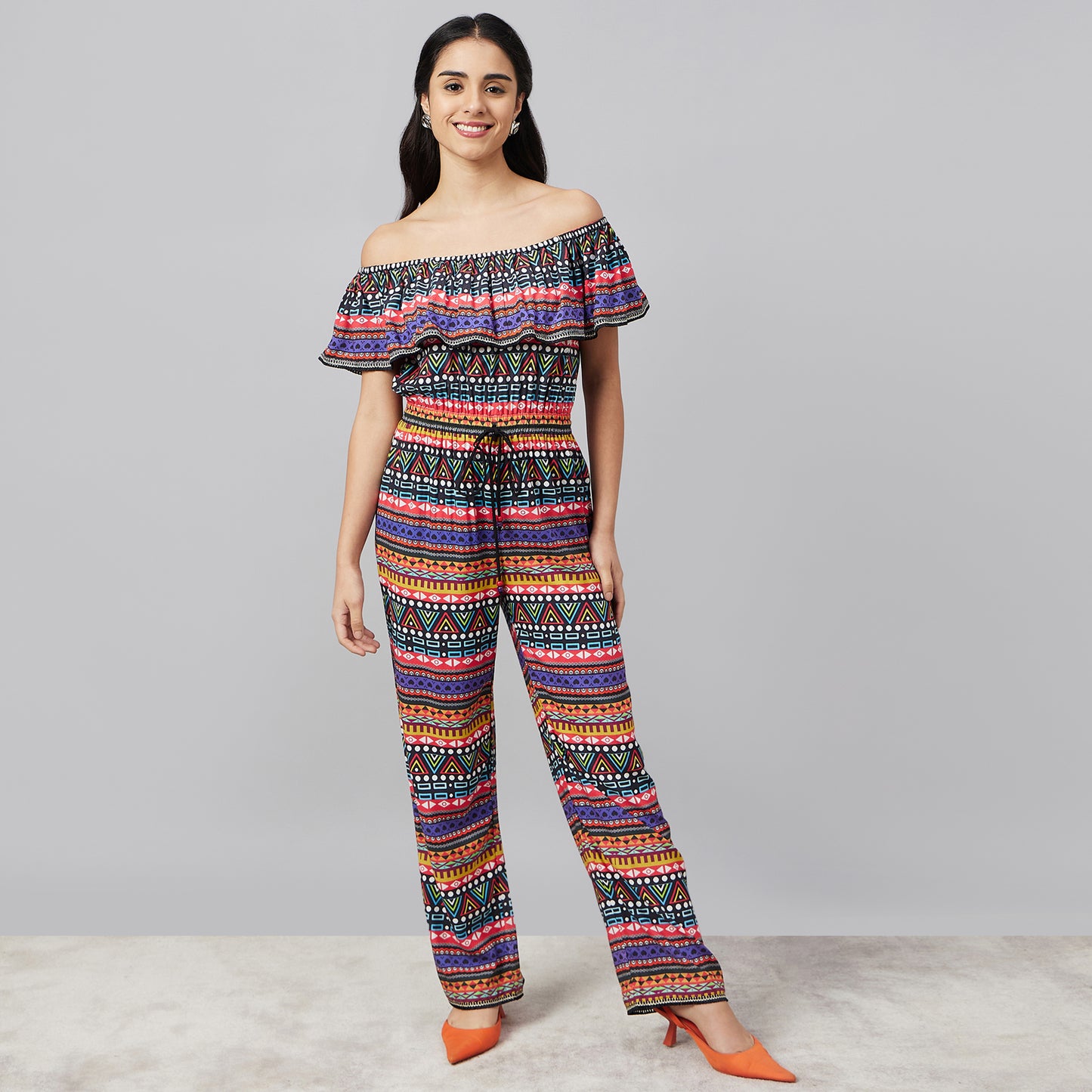 Multicoloured Aztec Jumpsuit