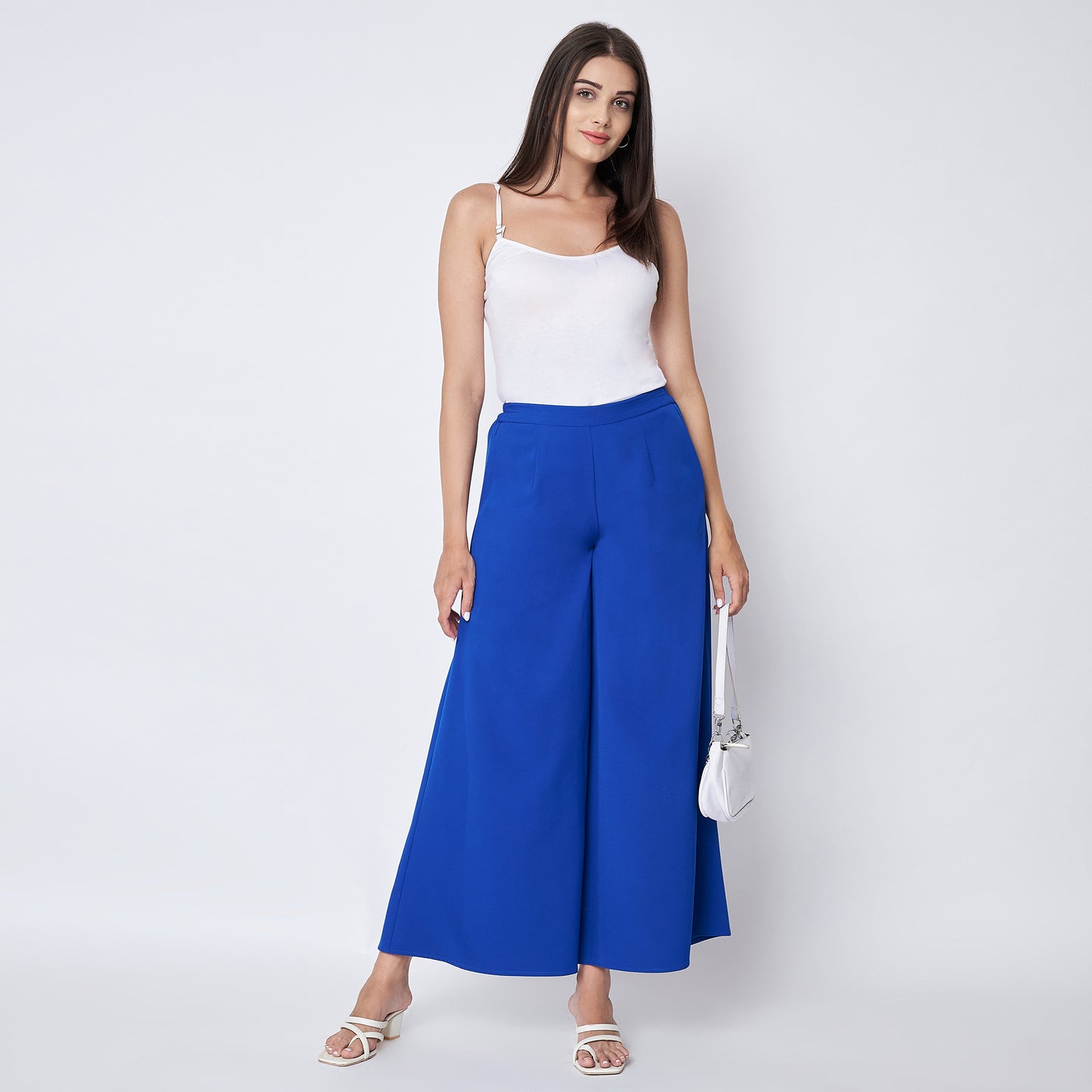 Blue Wide Leg Pants