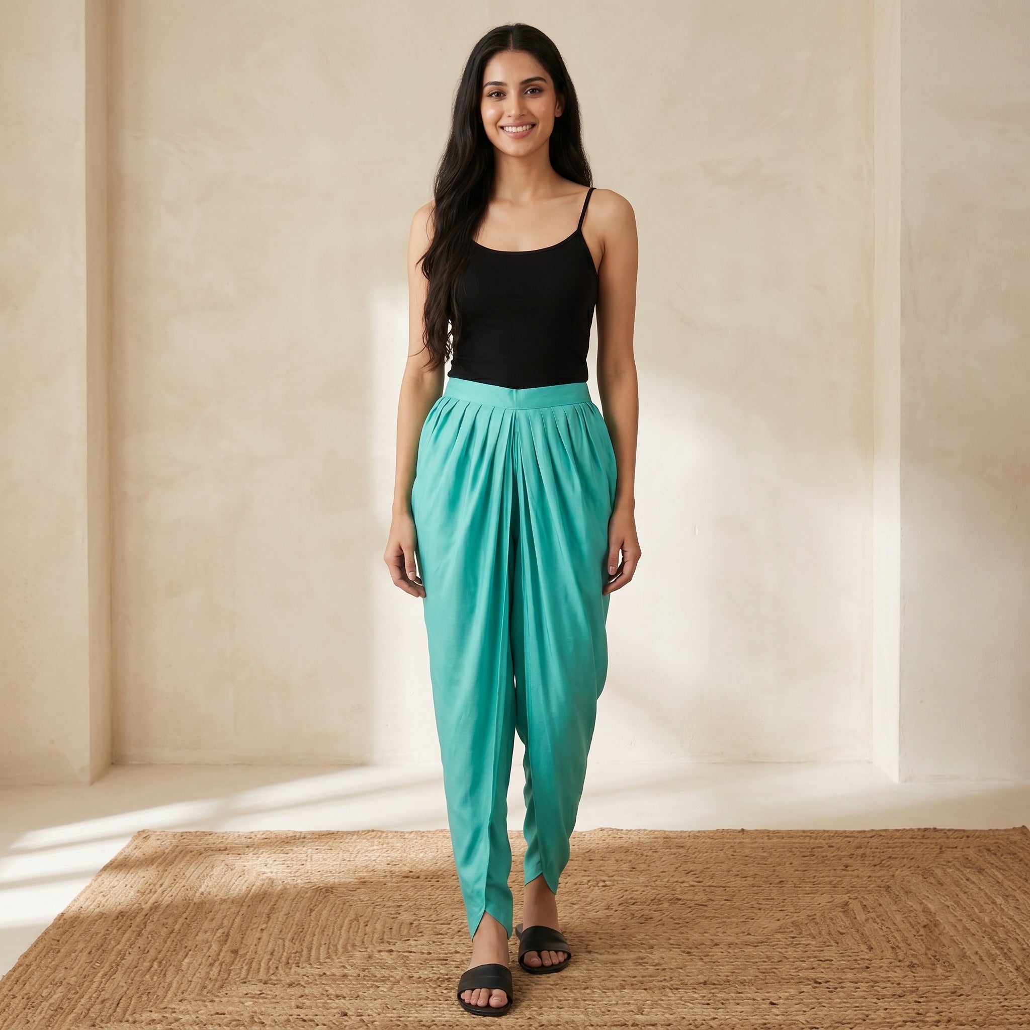 Cyan Tulip Pants | First Resort by Ramola Bachchan