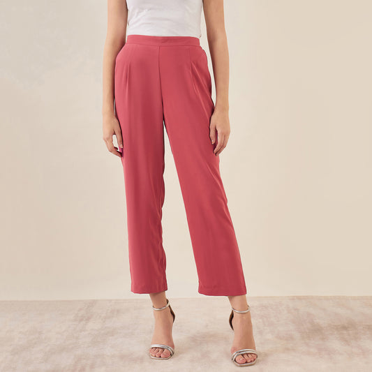 Rouge Red Straight Pants