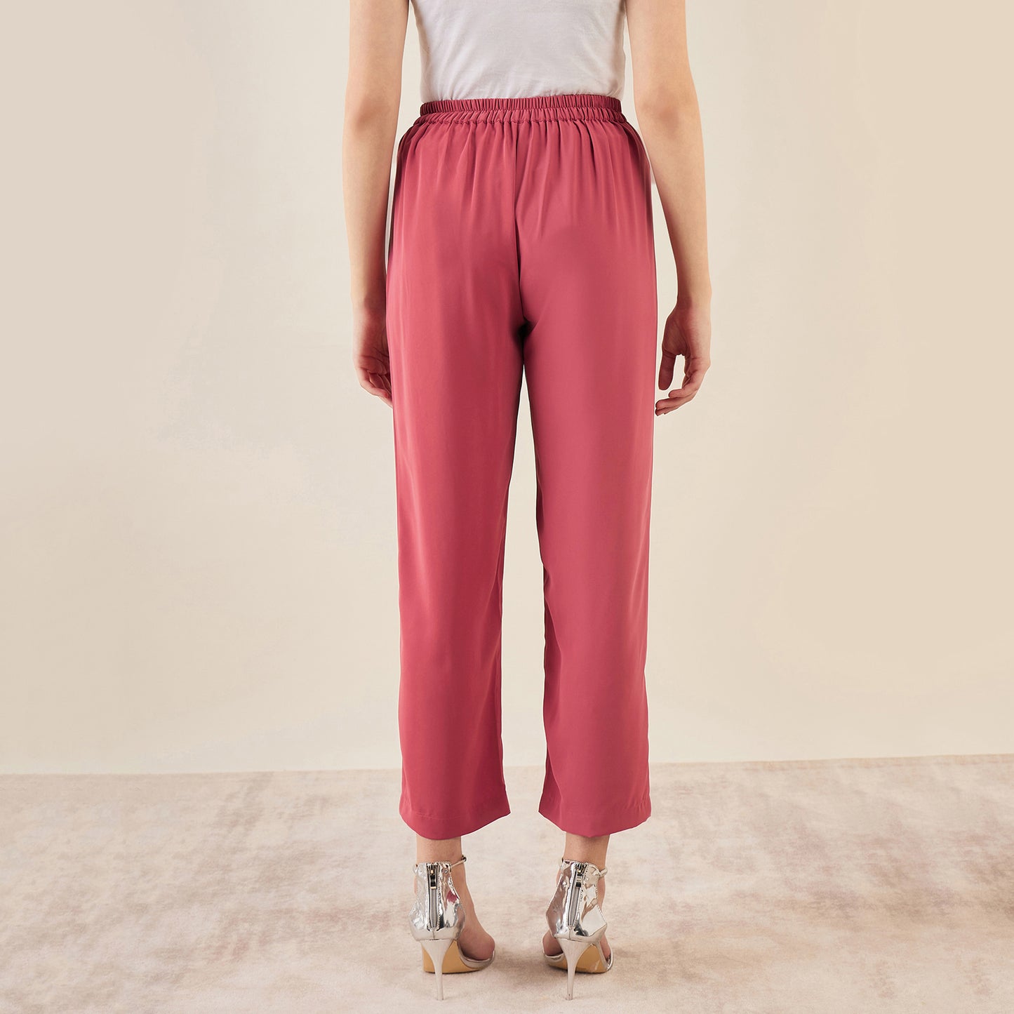 Rouge Red Straight Pants