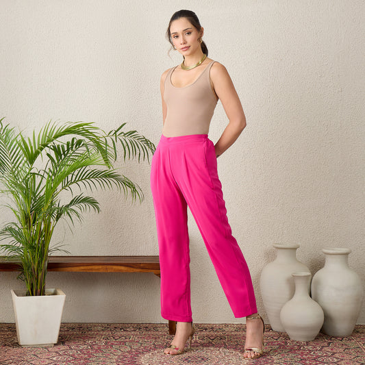 Hot Pink Straight Pants