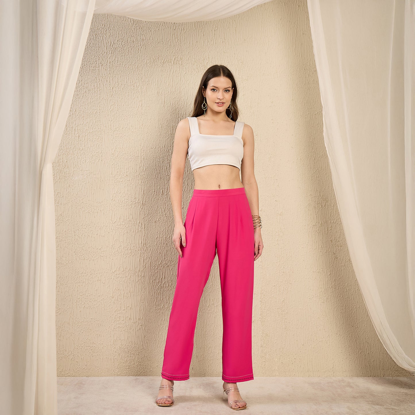 Pink Straight Pants