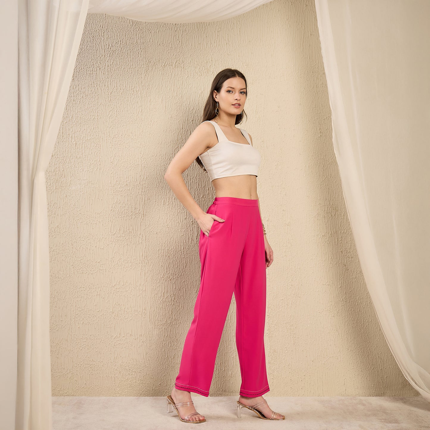 Pink Straight Pants
