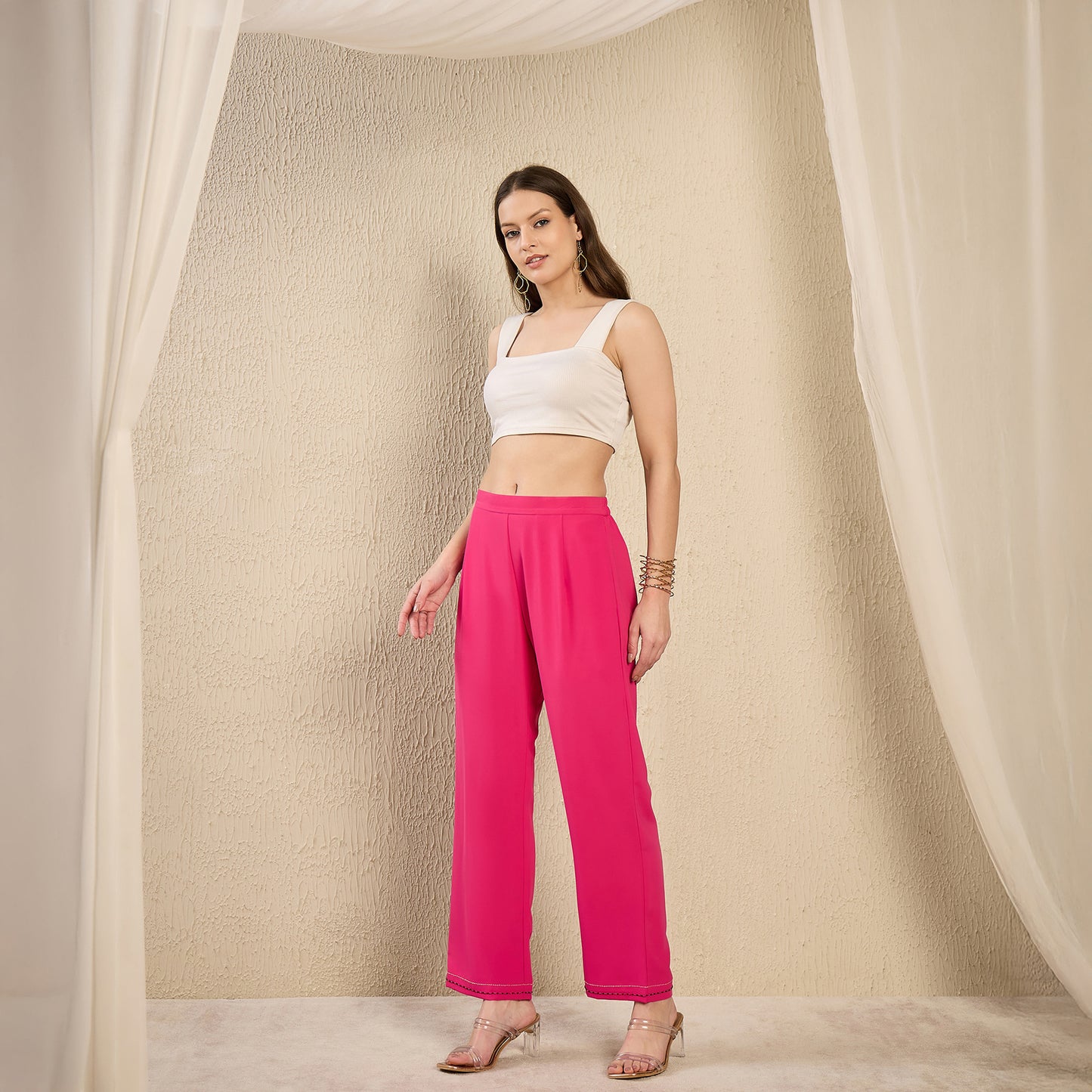 Pink Straight Pants