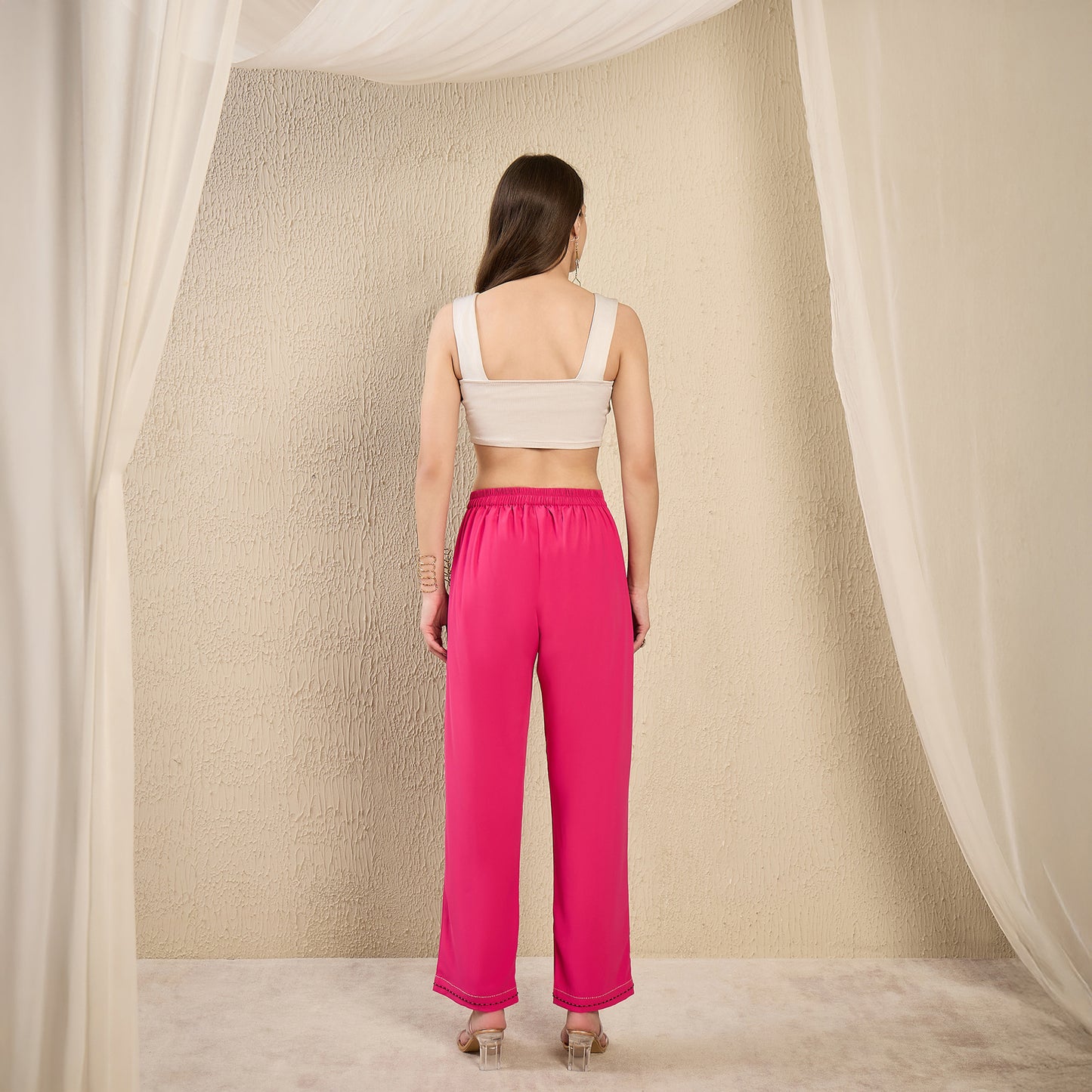 Pink Straight Pants
