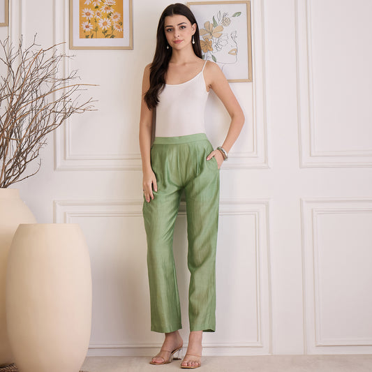 Mint Green Chic Straight Pants