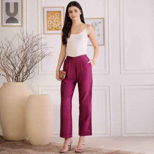 Plum Chic Straight Pants