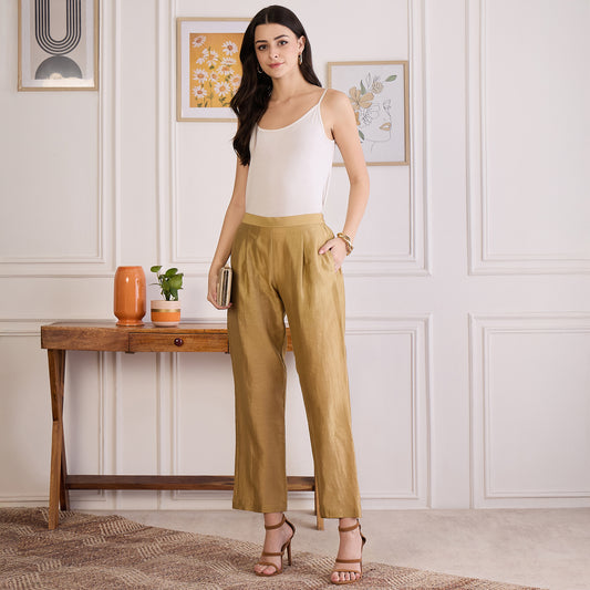 Sand Chic Straight Pants