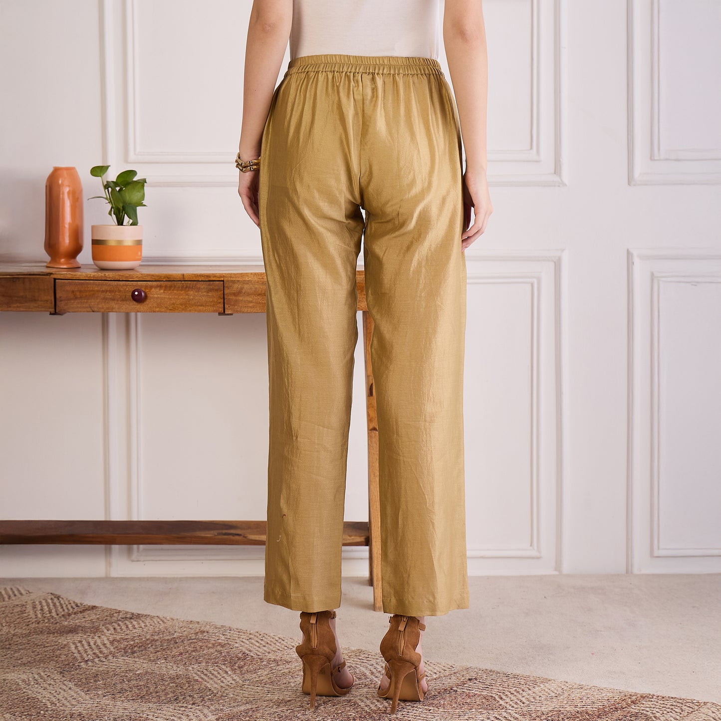 Sand Chic Straight Pants
