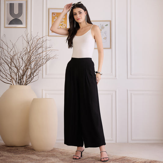 Black Pleated Pants