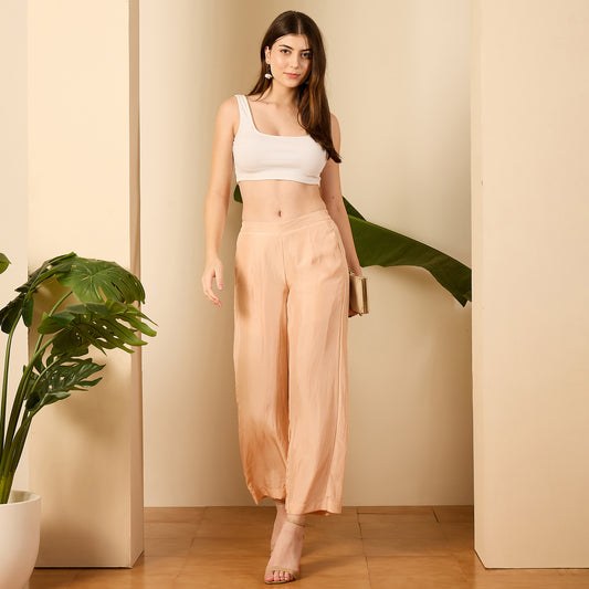 Peach Straight Pants