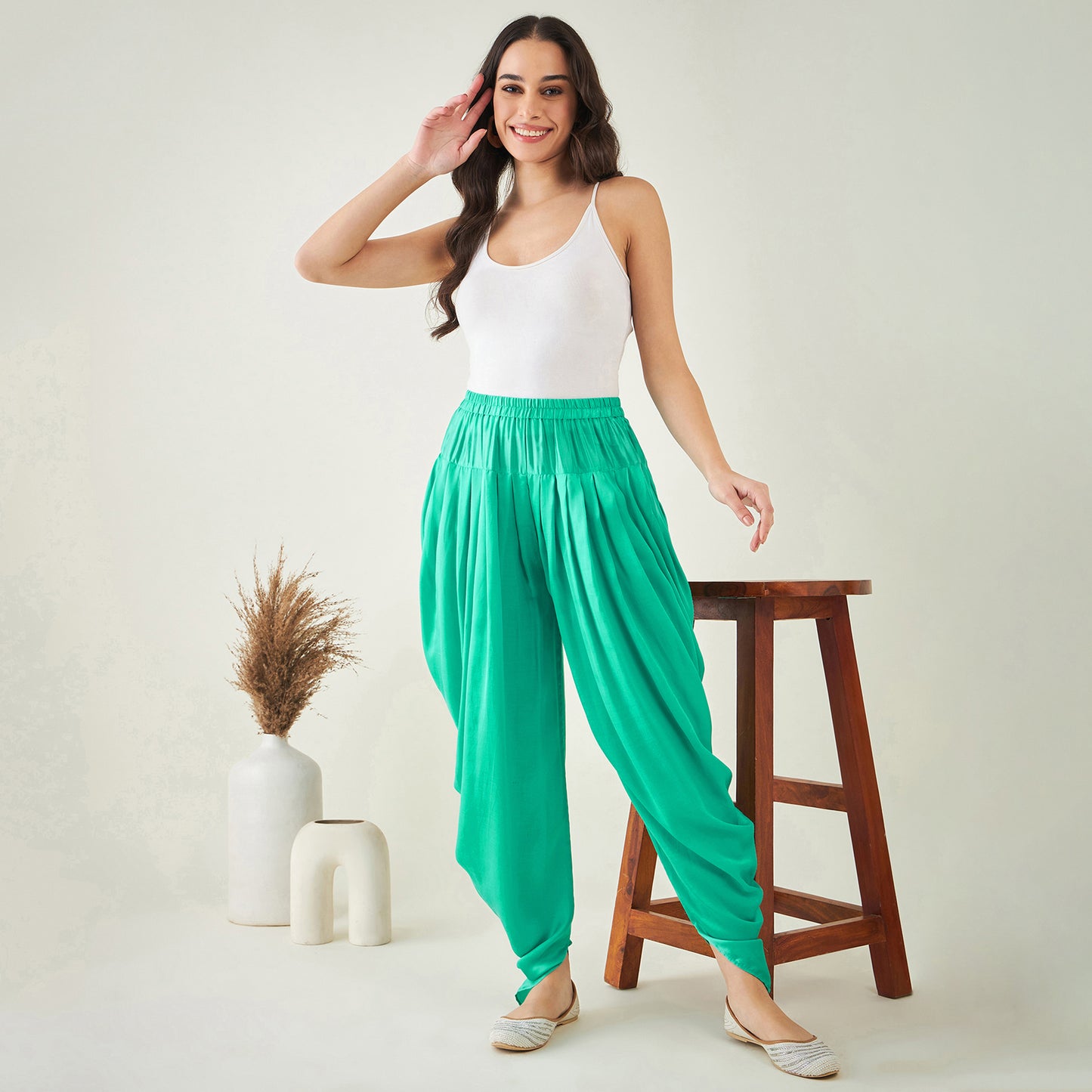 Blue Embellished Tunic with Dhoti Pants and Dupatta Set
